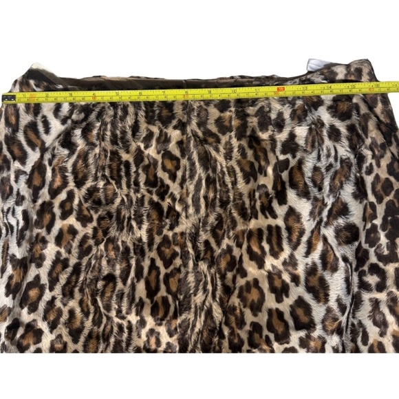 Leopard Faux Fur Pencil Skirt - Size 14 -  Vintage - Picture 7 of 11